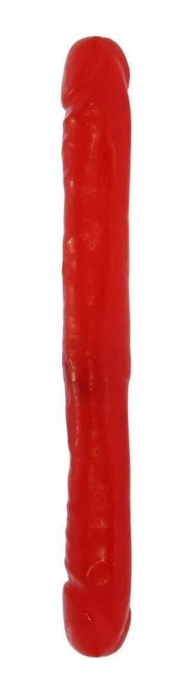 Seven Creations - Double Dong - duplavégű, élethű dildó (30cm) - piros