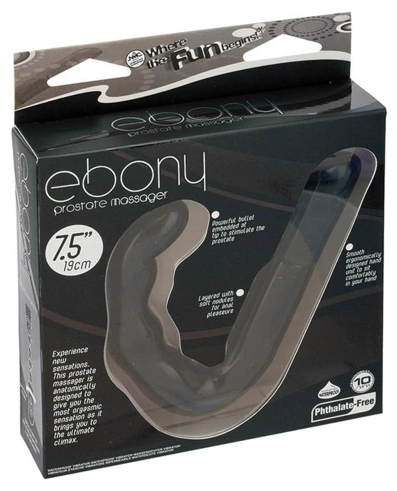 Nmc - Ebony - rugalmas prosztata vibrátor és masszírozó (fekete)