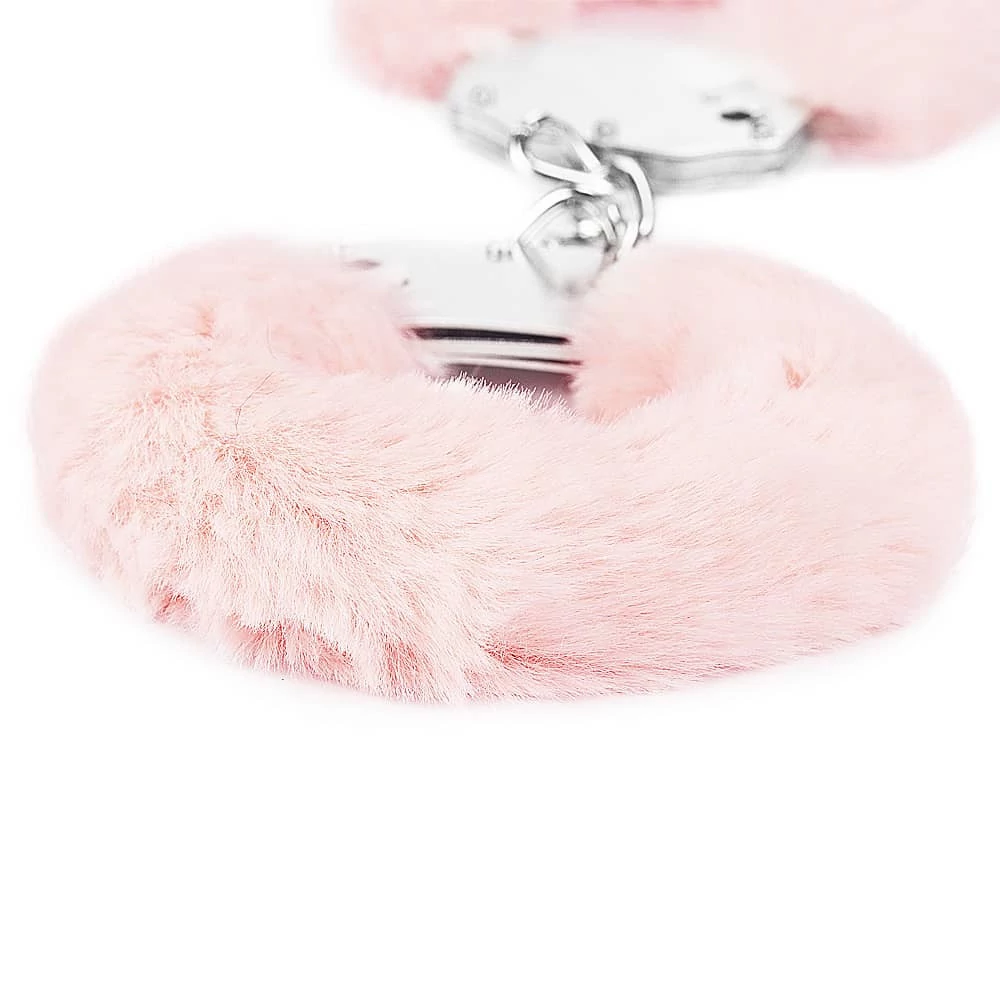 Lovetoy - Fetish Pleasure - Fluffy Hand Cuffs - bolyhos csuklóbilincs (pink)