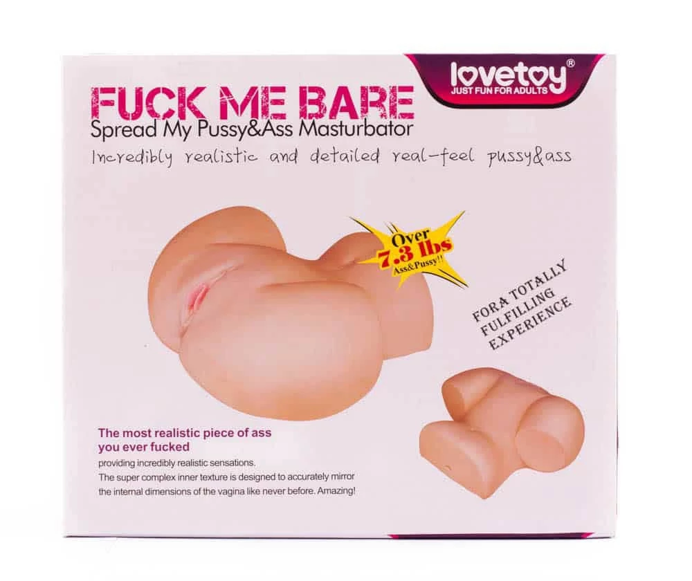 Lovetoy - Fuck Me Bare Spread My Pussy&Ass Masurbator - élethű vagina és ánusz maszturbátor (natúr)