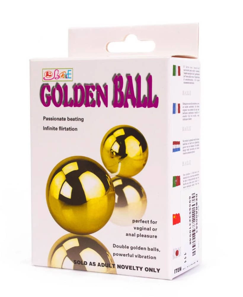 Baile - Golden Ball - wired, vibrációs gésagolyó duó (arany)