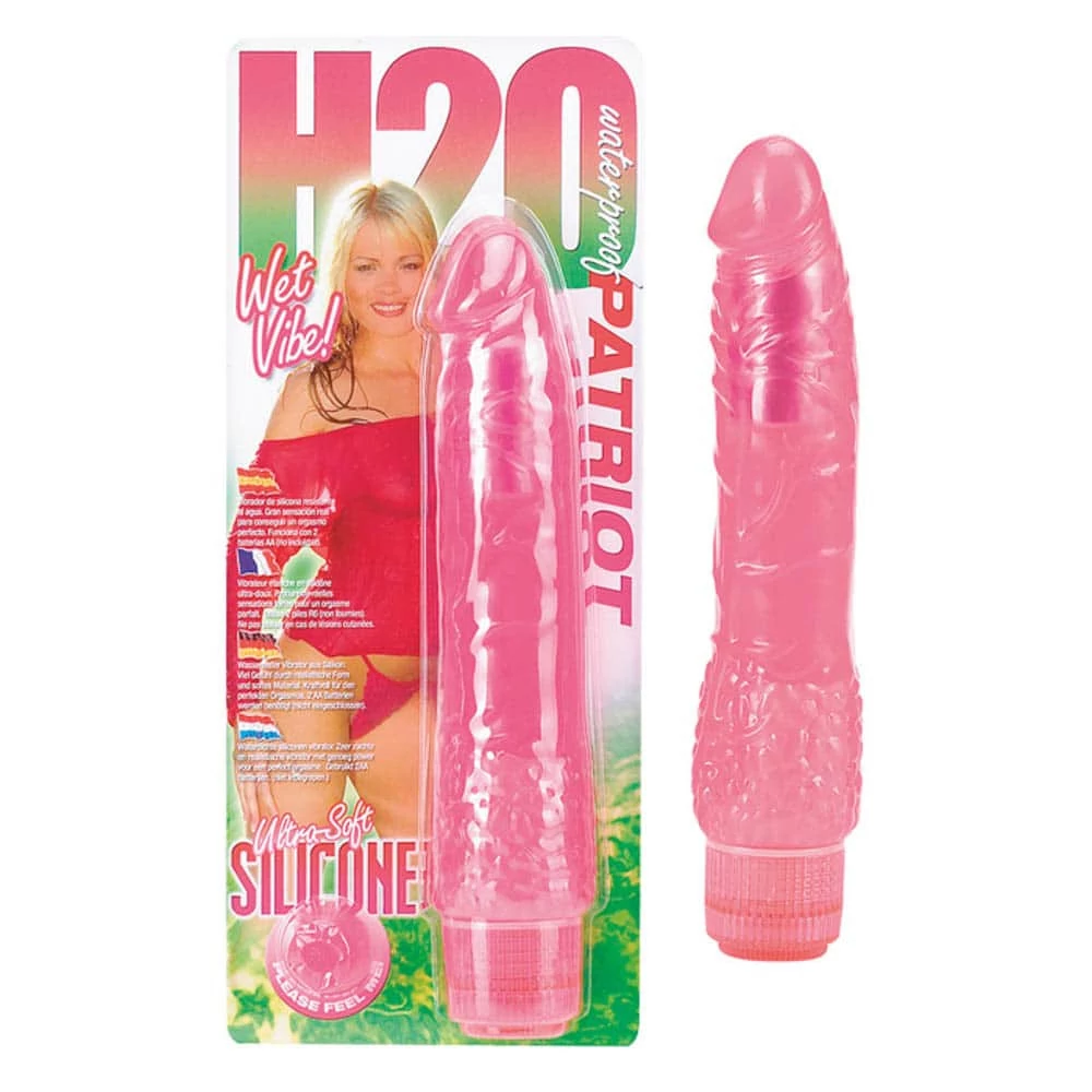 Seven Creations - H2O Patriot - hajlítható, élethű vibrátor (22cm) - pink