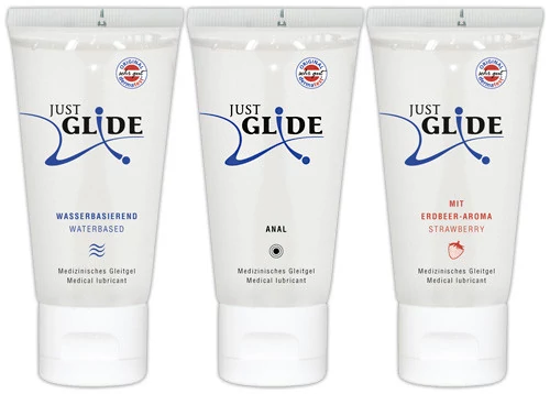 Orion - Just Glide - vízbázisú, anál és játékszer síkosító szett (3x200ml/cs)