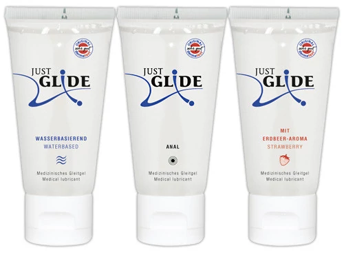Orion - Just Glide - vízbázisú, anál és játékszer síkosító szett (3x50ml/cs)