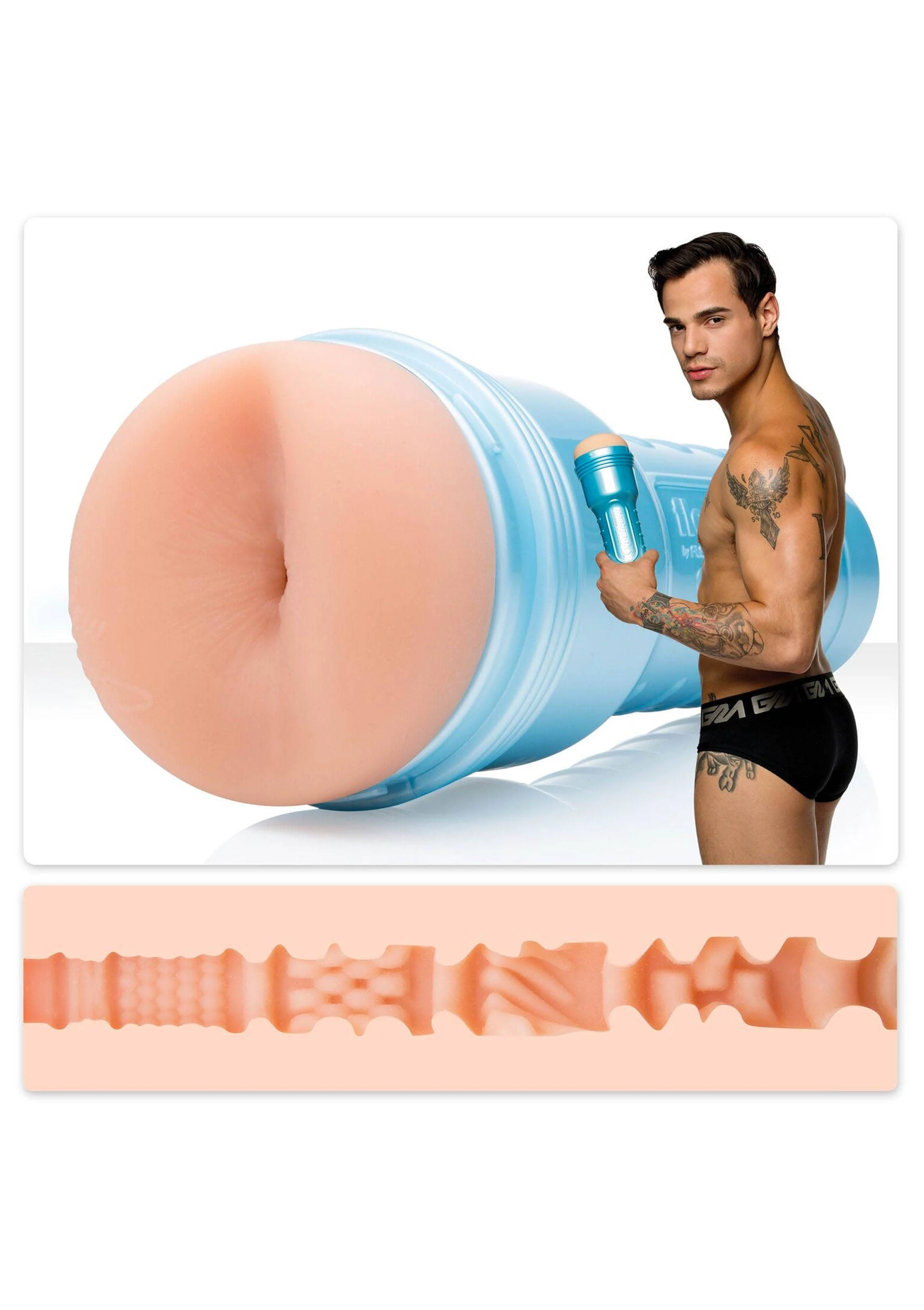 Fleshlight - Levi Karter Explosive - élethű, ánusz maszturbátor (natúr)