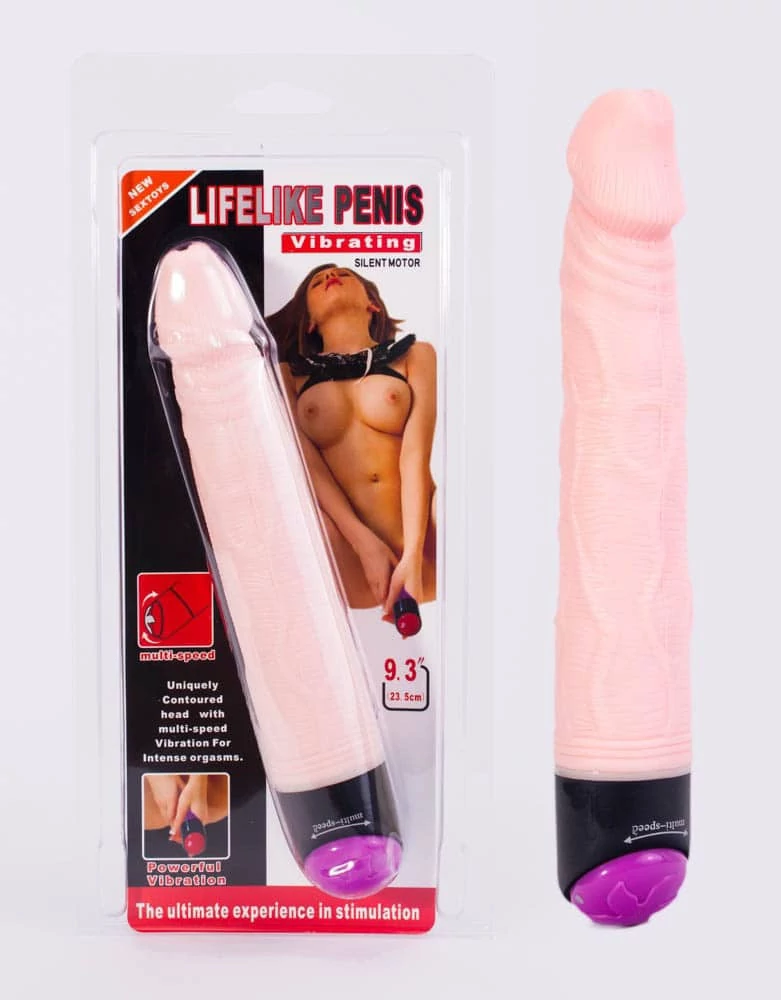 Debra - Lifelike Penis - rugalmas, élethű vibrátor (23cm) - natúr