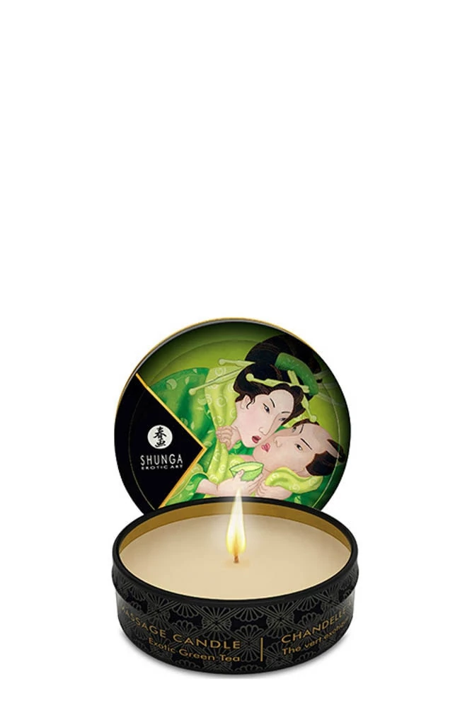 Shunga - Mini Massage Candle - Zenitude / Exotic Green Tea - illatosító és masszázsgyertya (30ml) - zöld tea