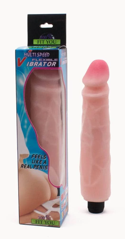 Debra - Multi Speed Vibrator - élethű vibrátor (25cm) - natúr