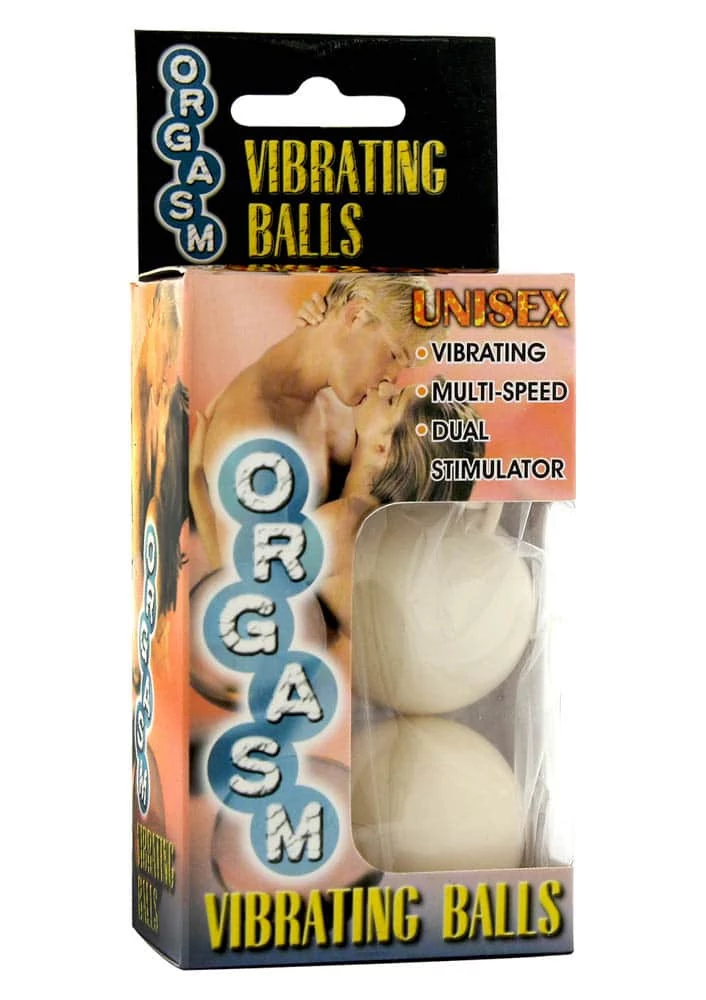 Seven Creations - Orgasm Vibrating Ball - távirányítos, vibrációs gésagolyó duó (fehér)