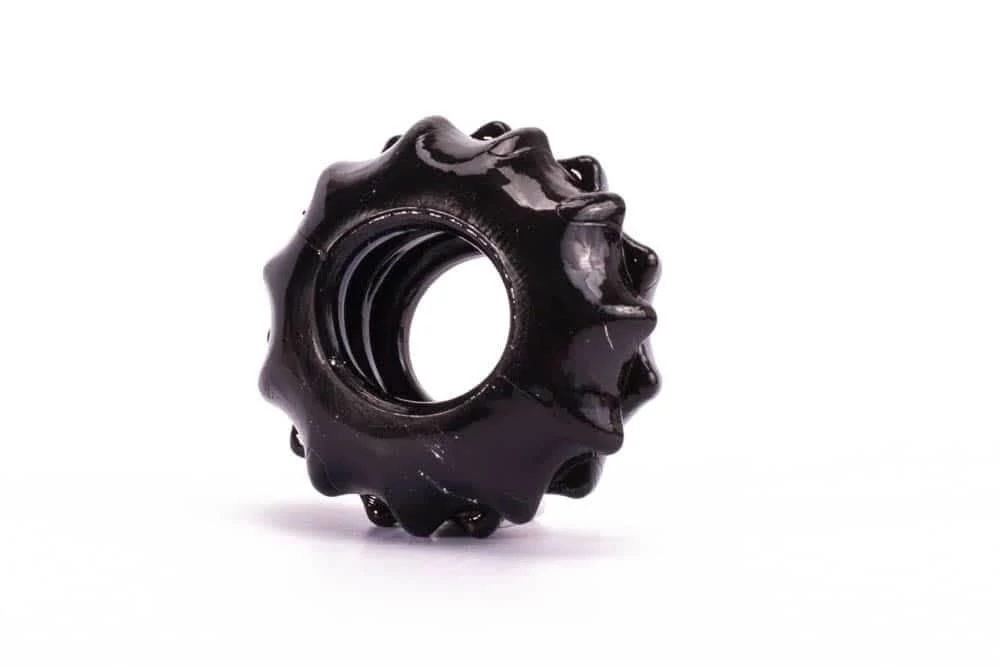 Lovetoy - Power Plus Cock Ring Series #1 - érdes péniszgyűrű (fekete)