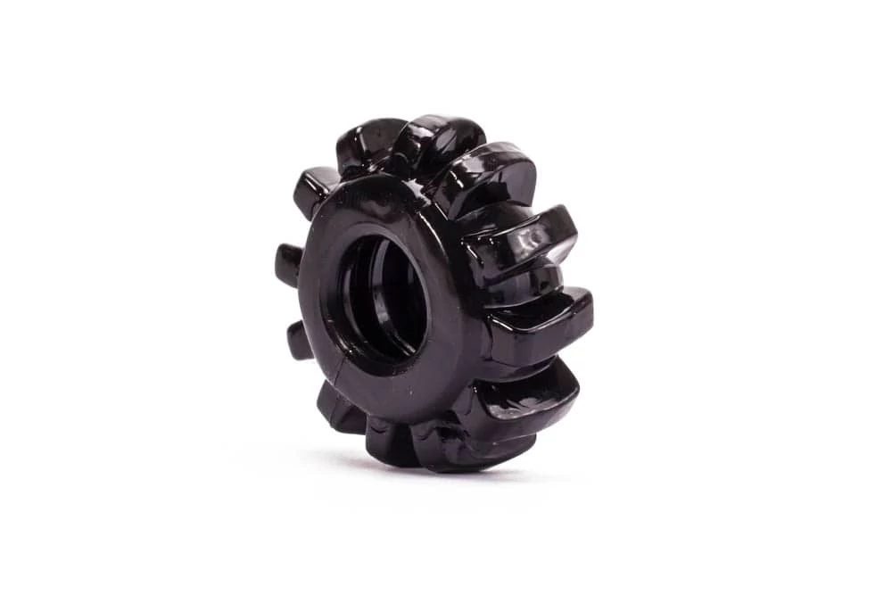 Lovetoy - Power Plus Cock Ring Series #2 - érdes péniszgyűrű (fekete)