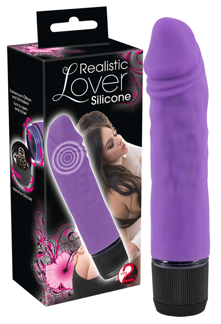 You2Toys - Realistic Lover - élethű vibrátor (14,5cm) - lila