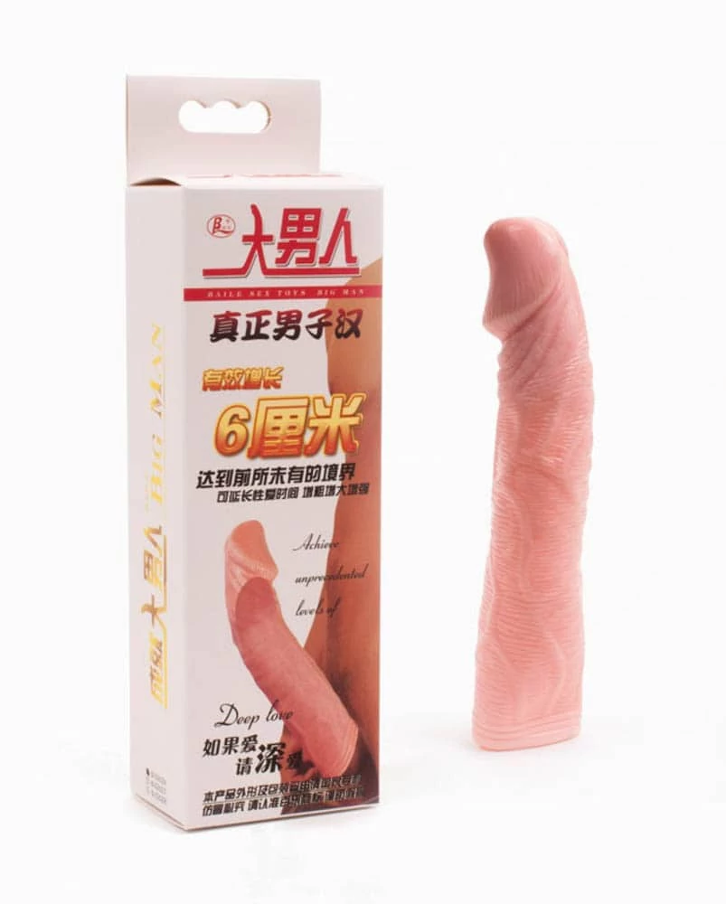 Debra - Realistic Penis Sleeve 1  - élethű péniszhosszabbító (natúr)