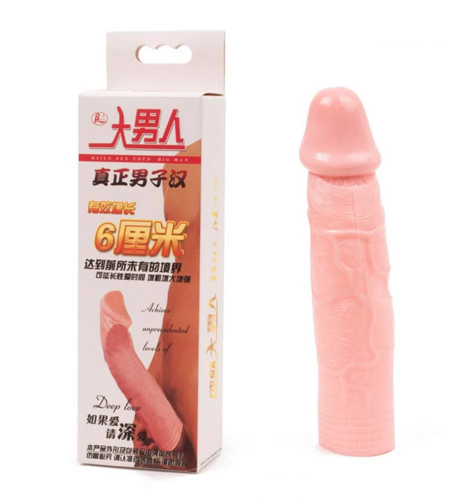 Debra - Realistic Penis Sleeve 2  - élethű péniszhosszabbító (natúr)