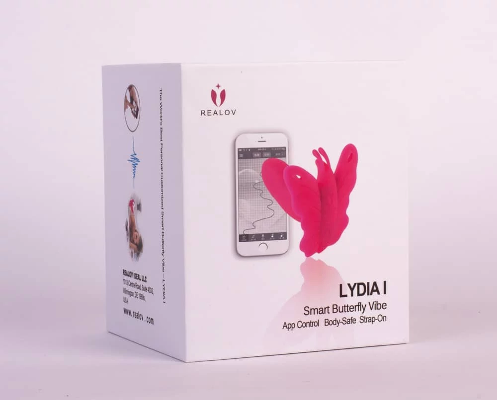 Realov - Lydia I - 10 funkciós, interaktív, websmart, csiklóizgató pillangó-vibrátor (USB) - pink