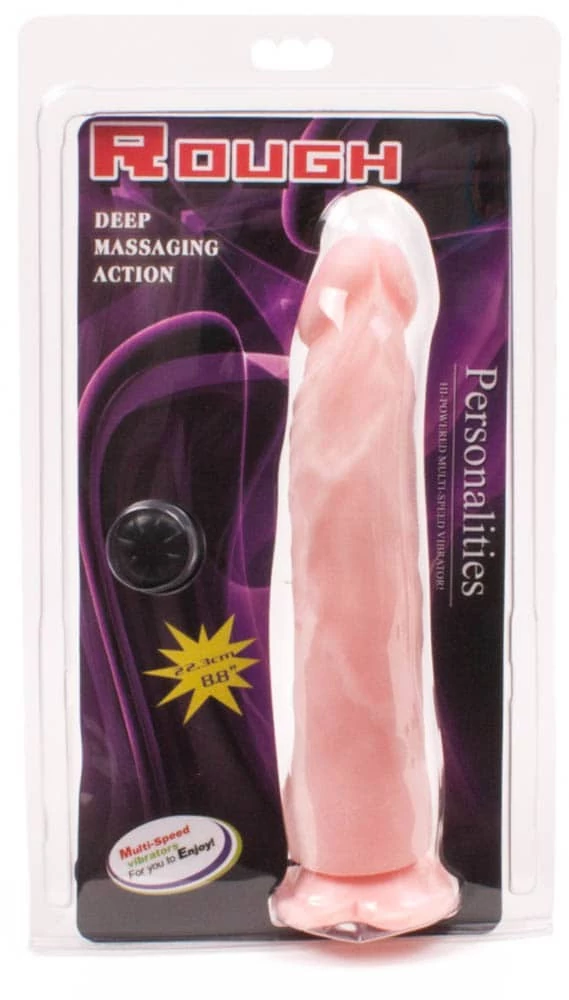 Debra - Rough Vibrator - rögzíthető, távirányítású, élethű vibrátor (natúr)
