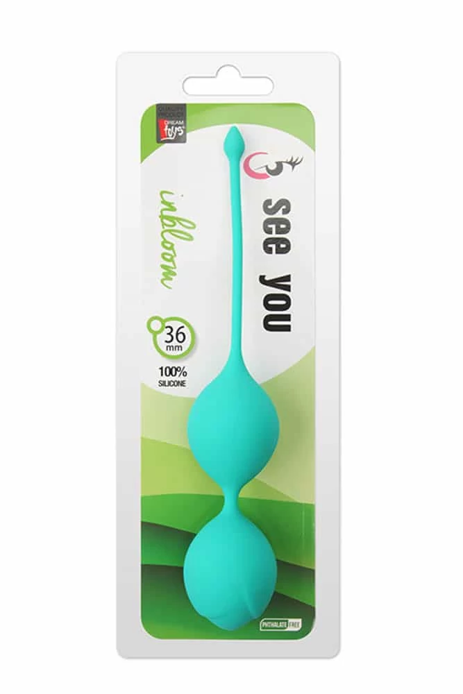 See You - In Bloom Duo Balls - szilikon gésagolyó duó (36gr) - zöld