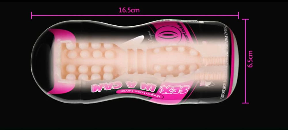Lovetoy - Sex In A Can - Vibrating Vagina Tunnel #1 - élethű, vibrációs vagina maszturbátor (natúr)