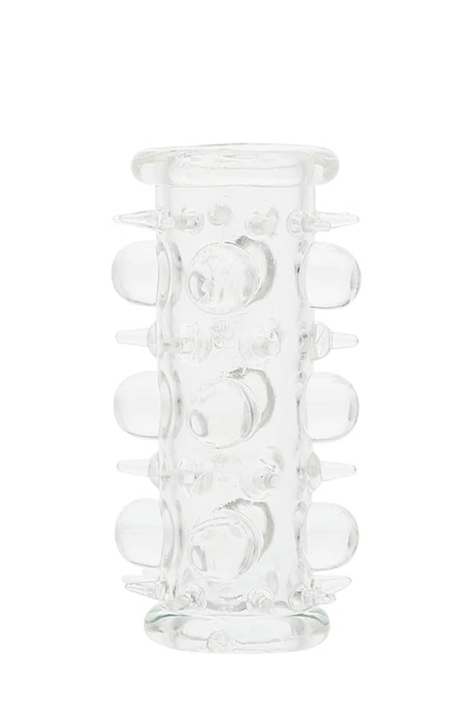 Seven Creations - Silicone Sleeve - rücskös péniszköpeny (áttetsző)