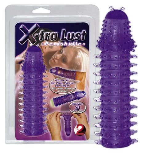 Orion - Sleeve X-tra Lust - rücskös péniszköpeny (lila)