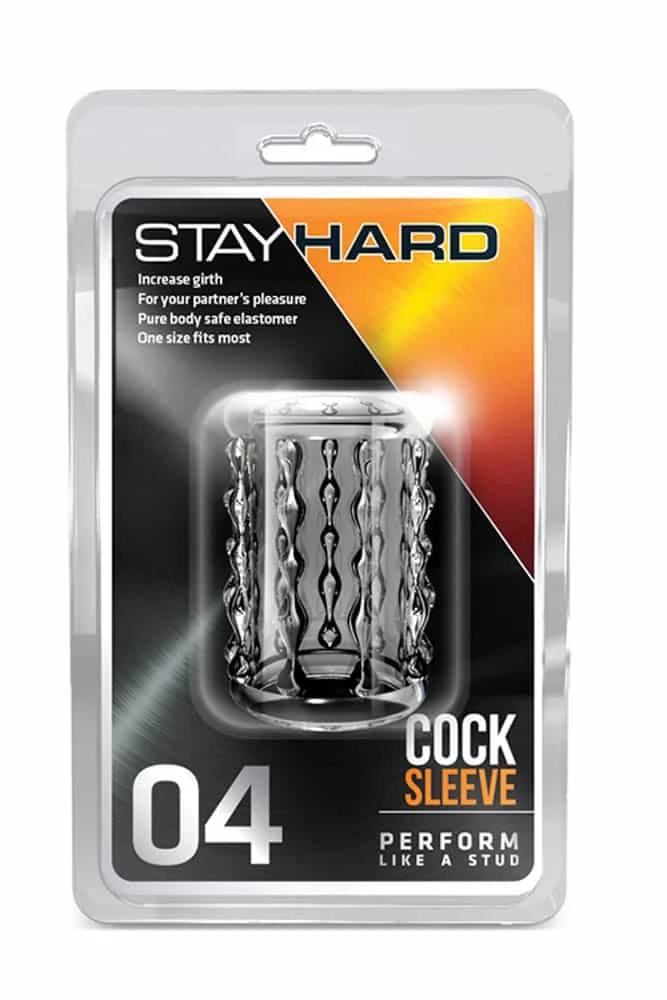 Blush - Stay Hard - Cock Sleeve 04 - péniszmandzsetta (áttetsző)