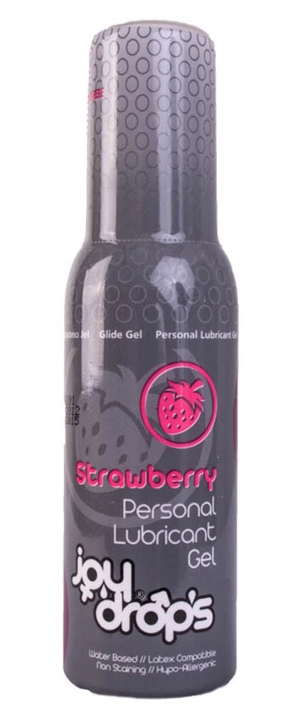 JoyDrops - Strawberry Lubricant Gel - ízesített, vízbázisú síkosító (100ml) - eper