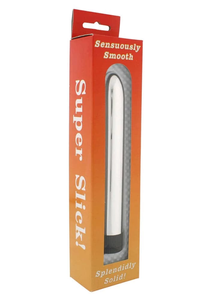 Seven Creations - Super Slick Vibrator - vibrátor (17cm) - ezüst