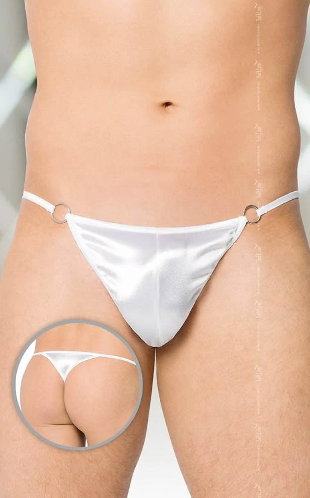 Softline - Thong 4420 - erotikus férfi tanga (S/L) - fehér