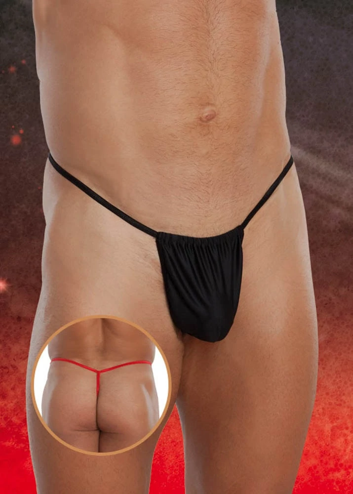Softline - Thong 4470 - erotikus férfi tanga (S/L) - fekete