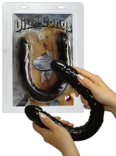 Orion - Ultra Dongs - kétvégű, élethű dildó (43cm) - fekete