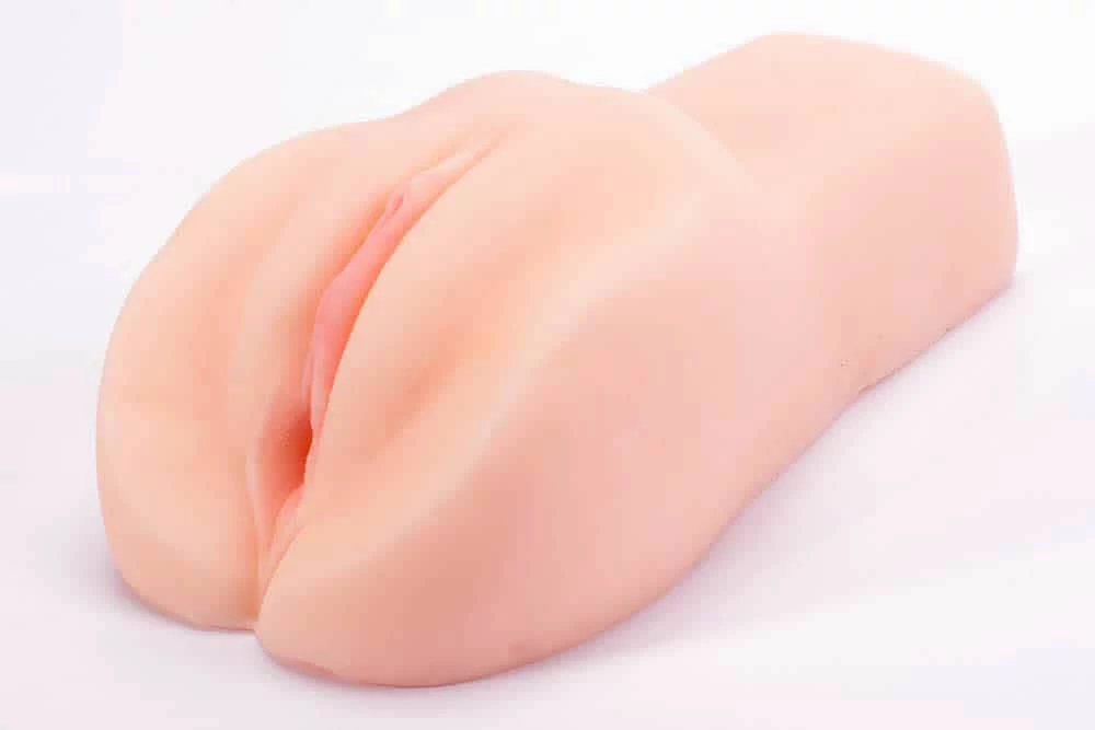 Lovetoy - Vibrating Cyberskin Pet Pussy & Ass #1 - élethű, távirányítású vagina és ánusz maszturbátor vibro-bullettel (natúr)
