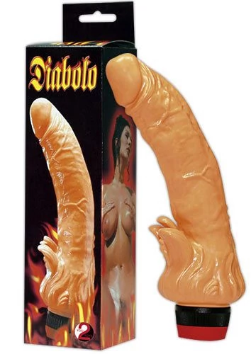 Orion - Diabolo - élethű csiklóizgató és G-pont vibrátor (22,5cm) - natúr