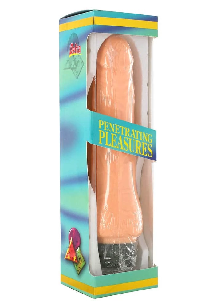 Seven Creations - Vinyl P-Shape Vibrator 3 - élethű vibrátor (22,5cm) - natúr