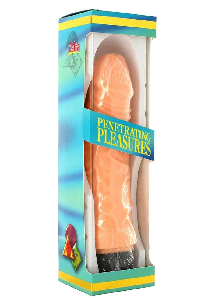 Seven Creations - Vinyl P-Shape Vibrator 4 - élethű vibrátor (22cm) - natúr