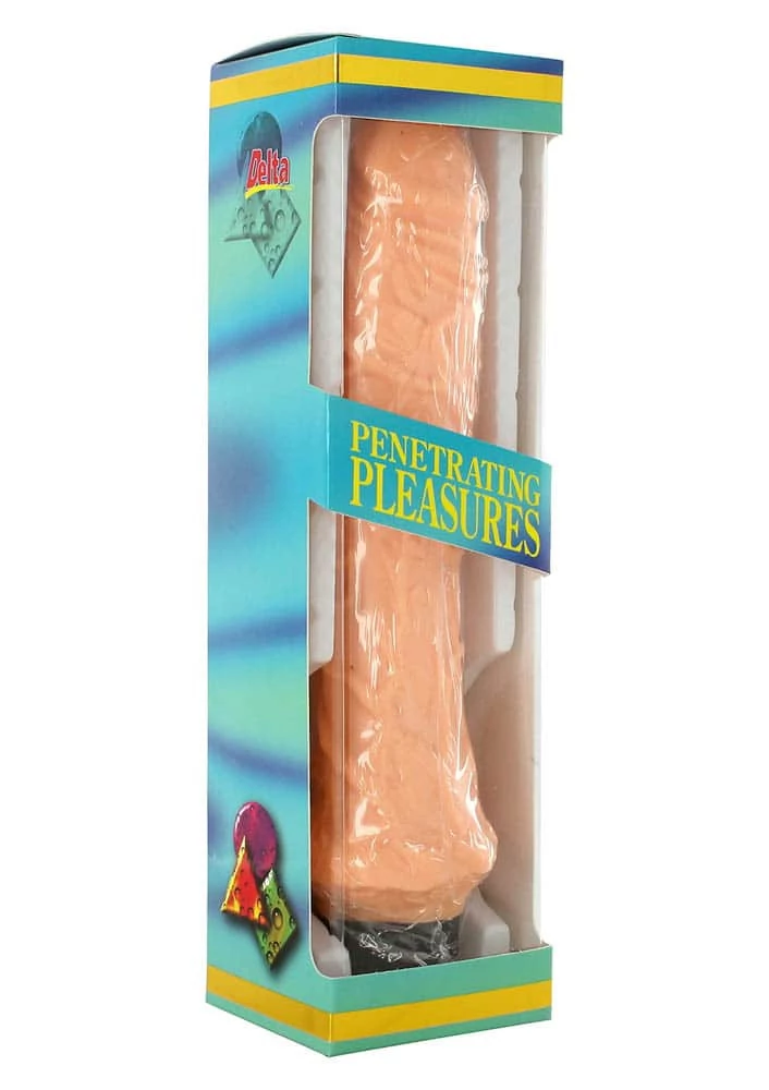 Seven Creations - Vinyl P-Shape Vibrator 5 - élethű vibrátor (28,5cm) - natúr