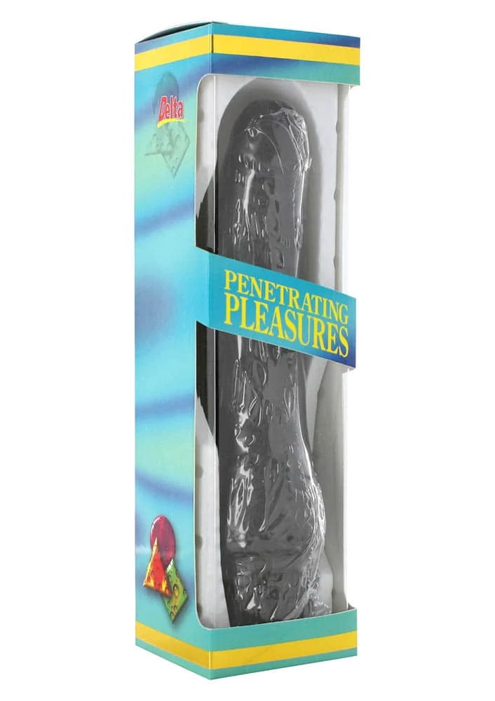 Seven Creations - Vinyl P-Shape Vibrator - élethű vibrátor (21cm) - fekete