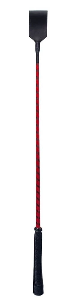 Devil Sticks - Crop Polished Leather 26 inch - fényezett, bőr paskoló (piros/fekete)