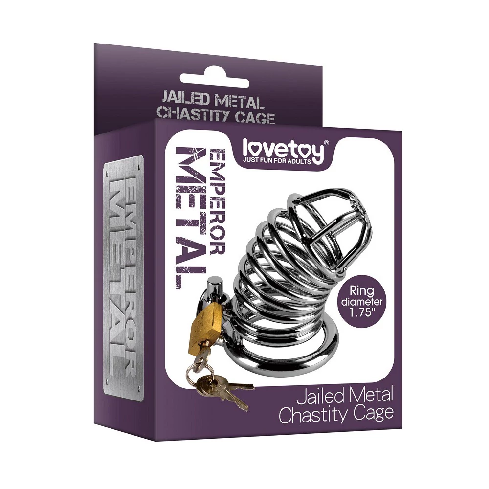 Lovetoy - Metal Chastity Cage - fém péniszketrec lakattal