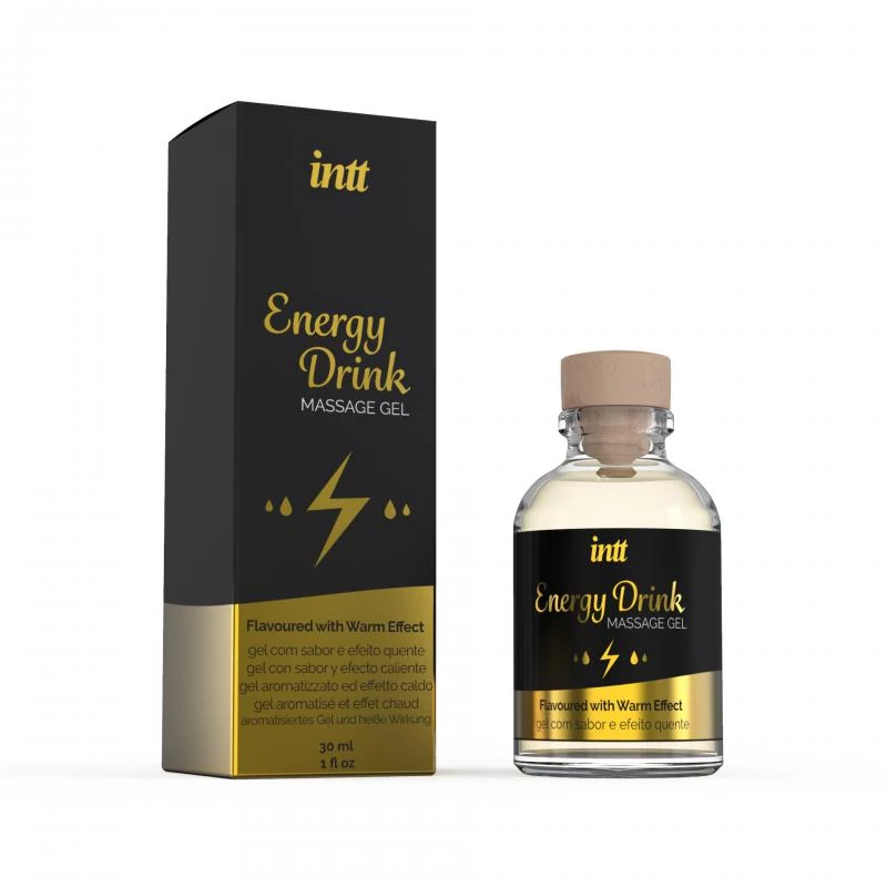 Intt - Massage Gel Energy Drink - ízesített, melegító hatású masszásgél (30ml)