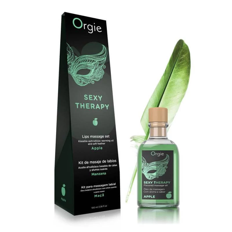 Orgie - Sexy Therapy - ízesített ajakmasszázs szett (100 ml) - alma