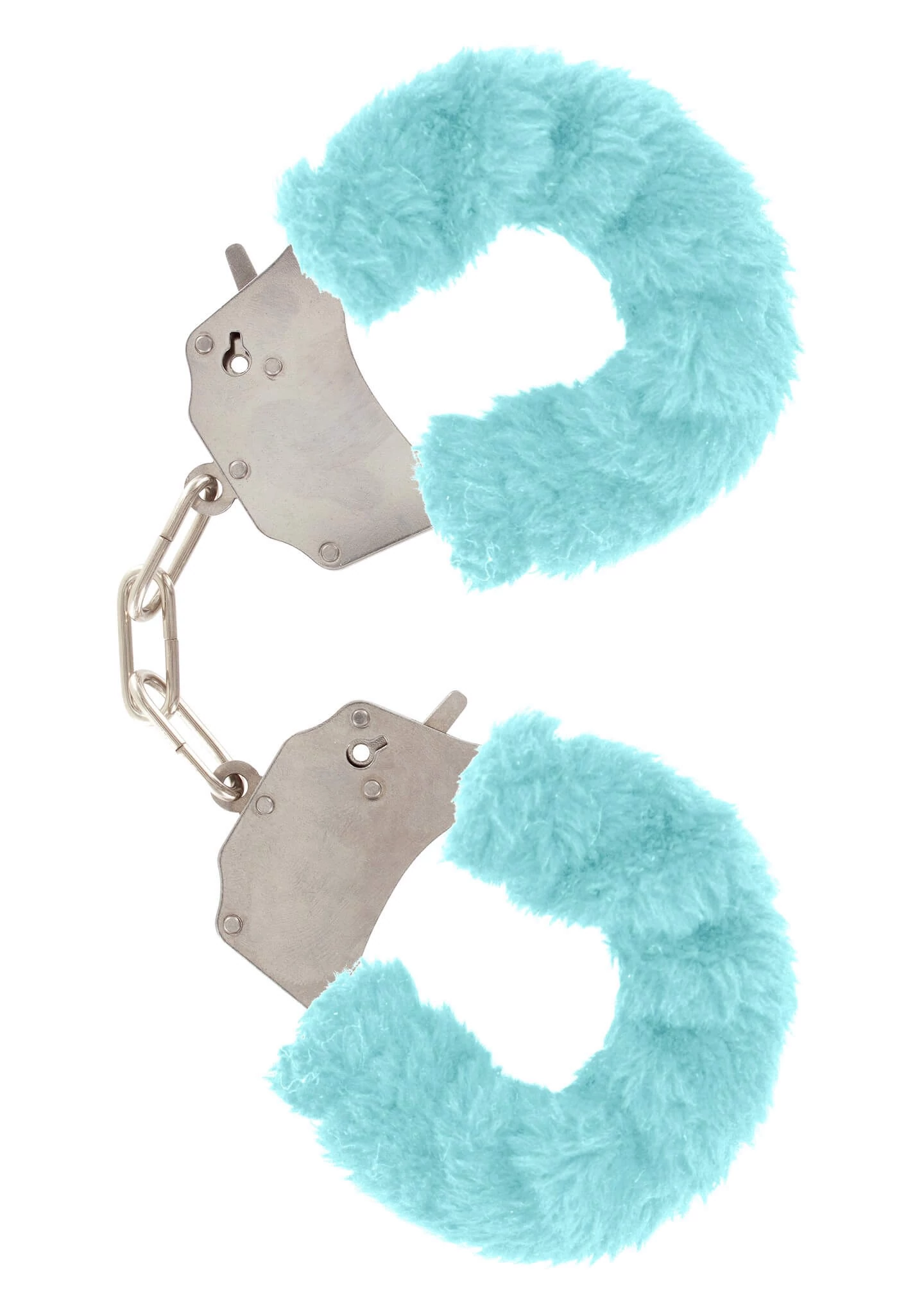ToyJoy - Furry Fun Cuffs - fém bilincs halványkék plüss bevonattal 