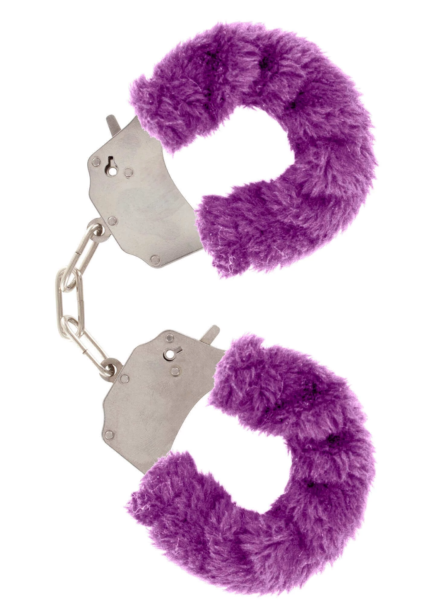 ToyJoy - Furry Fun Cuffs - fém bilincs lila plüss bevonattal 