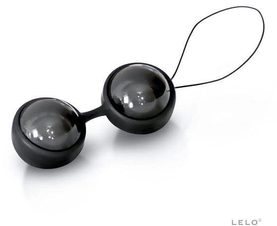 Lelo - Luna Beads Noir - szilikon gésagolyó duó belső súlyokkal (fekete)