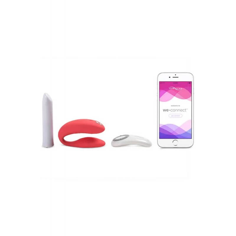 We-Vibe Sensations in Sync Pink White - távirányítású, websmart párvibrátor (USB) - fehér/pink